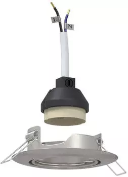 vidaXL Einbaustrahler GU10 Rund Silber &Oslash;90mm 6er-Set (Stahl/Aluminium)
