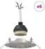 vidaXL Einbaustrahler GU10 Rund Silber Ø90mm 6er-Set (Stahl/Aluminium)