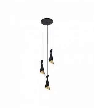 Italux Malia Pendelleuchte Schwarz/Gold 3xE27 IP20 (Malia)