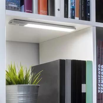 Emuca Kaus LED-Leuchte USB Aufladbar, Bewegungssensor, 240mm, Matt Eloxiert (5213462)
