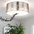 Globo LED Deckenleuchte Rund Bluetooth Lautsprecher RGB, Textil Silber, dimmbar (GLOBO LIGHTING)