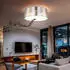 Globo LED Deckenleuchte Rund Bluetooth Lautsprecher RGB, Textil Silber, dimmbar (GLOBO LIGHTING)
