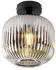 QAZQA Karel Art Deco Deckenleuchte Rauchglas, rund, dimmbar, 20cm (107191)