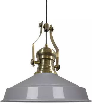 Bamyum Neo-Asletl Industrielle Pendelleuchte Metall &Oslash;41cm E27, Grau (BMM2013XXEE44)