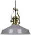 Bamyum Neo-Asletl Industrielle Pendelleuchte Metall Ø41cm E27, Grau (BMM2013XXEE44)