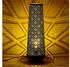 Marrakesch Orient & Mediterran Interior Qantas Boho Tischlampe / Stehlampe, Metall, Weiß & Gold, 47cm (di-1362a-we)
