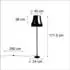 QAZQA Simplo Retro Stehlampe Schwarz mit Schirm Rosa, E27 (98567)