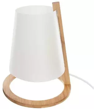 Atmosphera Pita Tischlampe Bambus Wei&szlig; H26cm (ATM-157706)