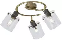 Qazqa Design Deckenstrahler Bronze Mit Klarem Glas Rund 3-licht -