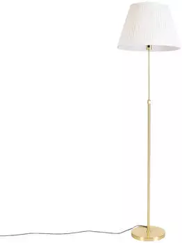 QAZQA Parte FL Stehleuchte mit Schirm Creme, &Oslash;45cm (98557)