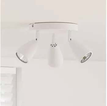 vidaXL Deckenstrahler 3-flammig GU10 Metall Wei&szlig;