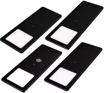 Kalb LED Unterbauleuchte 5W neutralwei&szlig; schwarz Touch-Dimmer 4er Set (KA220017_S4)