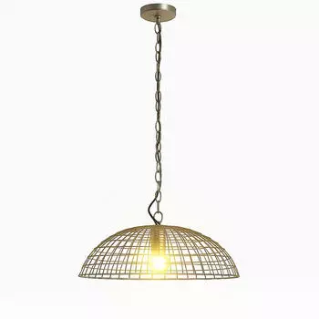 Steinhauer Pendelleuchte Industrial Gitterschirm Metall E27 (40x85cm)