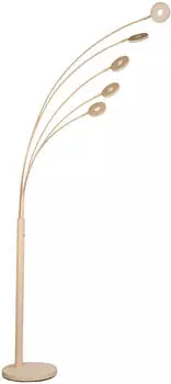 Fischer & Honsel Dent LED-Stehleuchte 5-flammig CCT dimmbar Sandfarben Metall (40551)