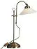 Globo LED Tischleuchte höhenverstellbar, Metall altmessing, Glas opal, E14, H54cm