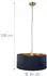 Relaxdays Pendelleuchte Stoffschirm E27 180x40cm schwarz/bronze (10052501)