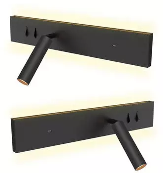 Kalb Avay Bettleuchte LED USB-C, flexibles Leselicht, schwarz