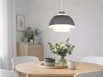 Trio Tilos Pendelleuchte Metall/Glas anthrazit &Oslash;30cm (R36501942)