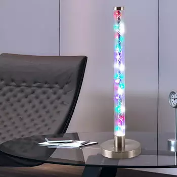 Nino RGBW LED Tischleuchte Metall silber 1,2W, H 42cm (52100101)