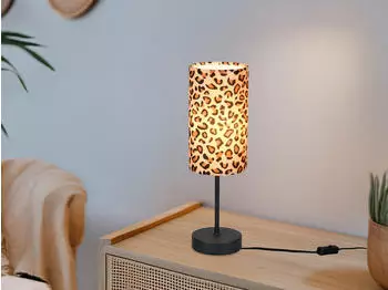 Trio Pardina Tischleuchte Leopardenmuster Schwarz (R56741032)