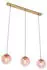 QAZQA Pallon Mezzi Art Déco Pendelleuchte 3-flammig Messing, rosa Glas (103008)