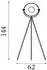 Searchlight Blink Stehlampe Stahl Schwarz Chrom 1-flammig E27 (EU8022BK)
