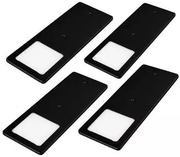 Kalb LED Unterbauleuchte Einbauspot 5W warmwei&szlig; schwarz, 4er Set