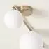 LEDKIA LIGHTING Moonlight Brass Deckenleuchte Metall & Glas 4 Spots Weiß