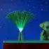 Relaxdays Glasfaserlampe LED Stimmungslicht Farbwechsel 33cm