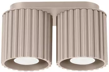 Sollux Aura Deckenleuchte 2x GU10 Aluminium Taupe (SL.1815)
