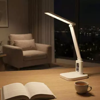 Nedis LED-Schreibtischlampe Dimmbar 3 Licht-Modi 220lm Wiederaufladbar (LTLRC10WT)