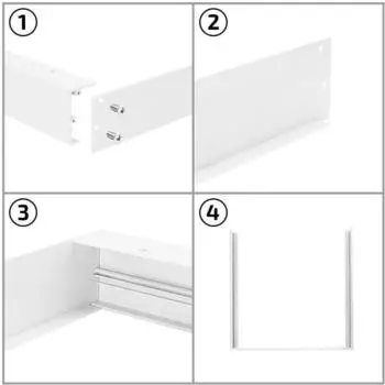 LEDKIA LIGHTING Aufputz-Montage-Kit f&uuml;r Panels 120x60cm Wei&szlig;