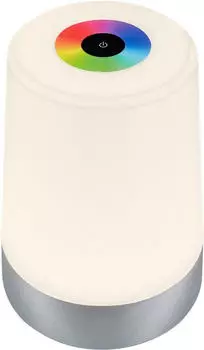 Briloner NUBUSI LED-Tischleuchte RGBW Kabellos Touch Dimmbar IP44 Chrom Matt (7554014)
