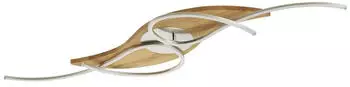 Elobra Panama Curved LED Deckenleuchte Eiche/Nickel, 28W, 128cm