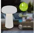 Briloner Cloud Akku-Tischleuchte LED kabellos dimmbar, Lichtgrau, 17cm