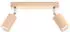 ETC Shop Deckenspot 2-flammig Holz braun, verstellbar, 2x GU10, L 30cm