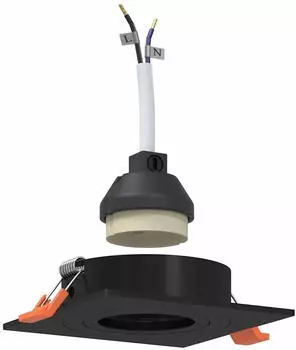 vidaXL Einbau-Spotlights Quadratisch GU10 Schwarz 91x91mm, 6er-Set
