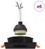 vidaXL Einbau-Spotlights Quadratisch GU10 Schwarz 91x91mm, 6er-Set