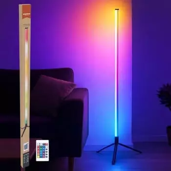 Grundig LED Stehlampe RGB 120cm, 60 LEDs, 4 Lichtmodi, USB-betrieben