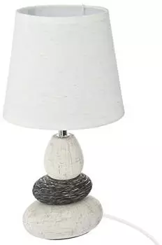 Atmosphera Tischlampe "Galets" Keramik Cremeweiß 33cm (ATM-161706)