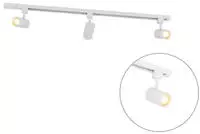 Qazqa Modern Schienensystem Lampen Komplettset, Schienenbeleuchtung, Deckenstrahler,