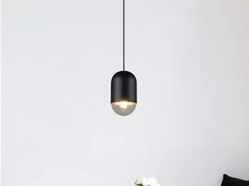 Trio NARA Pendelleuchte Holz, schwarz, h&ouml;henverstellbar 150cm (NARA)