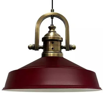 Bamyum Asletl-Finke Pendelleuchte Industrial Metall Burgunderrot &Oslash;40cm (BMM2013XYGE40)