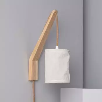 LEDKIA LIGHTING Kanzu Wandleuchte Holz und Metall, Natur (Kanzu)