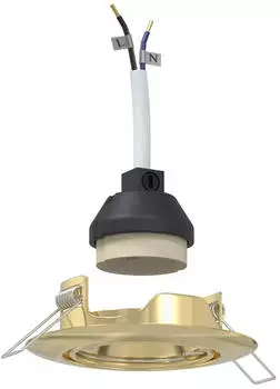 vidaXL Einbaustrahler Rund GU10 Gold &Oslash;90mm, 12er-Set (Stahl)