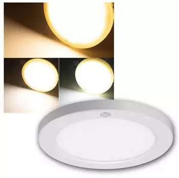 ChiliTec BUTON LED Deckenleuchte Ø23cm 18W PIR-Sensor 3000/4000/6000K (23792)