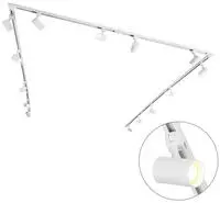 Qazqa Modern Schienensystem Lampen Komplettset, Schienenbeleuchtung,...