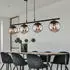 Globo Pendelleuchte Kugel Design Glas rauch, schwarz matt