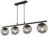 Globo Pendelleuchte Kugel Design Glas rauch, schwarz matt