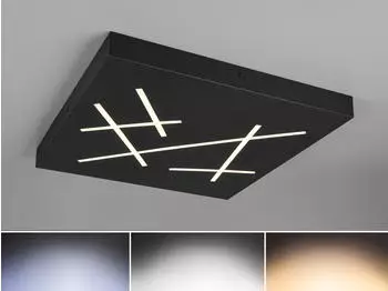 Trio Snip LED Decken- & Wandleuchte dimmbar, schwarz matt, 50cm (630810132)